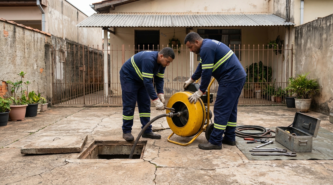 Desentupimento de esgoto em Joinville‑SC