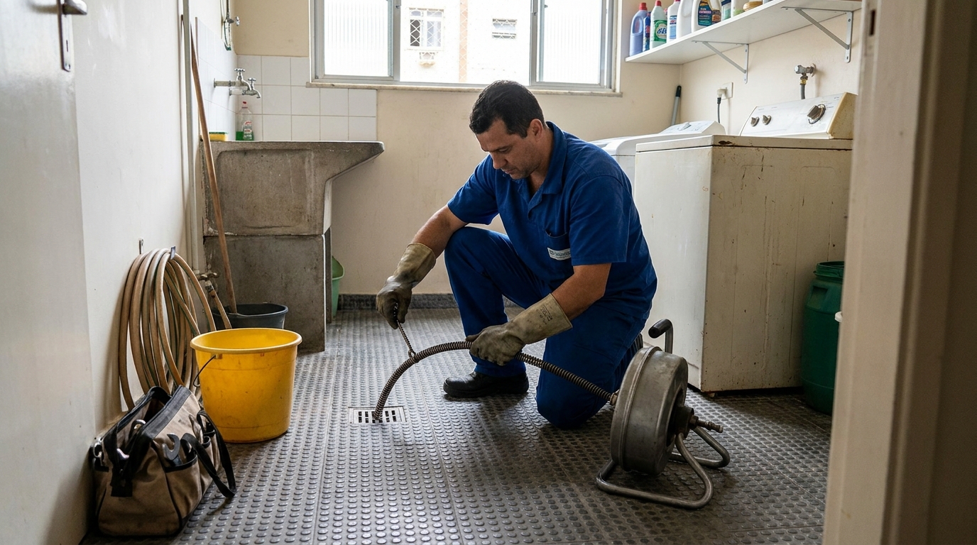 Desentupimento de ralo profissional em Joinville‑SC
